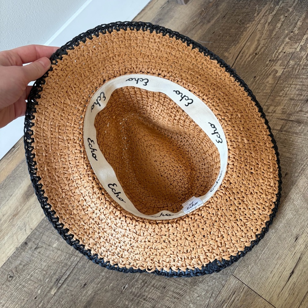 Echo Design Embroidered Paper Straw Panama Hat - Picture 8 of 12